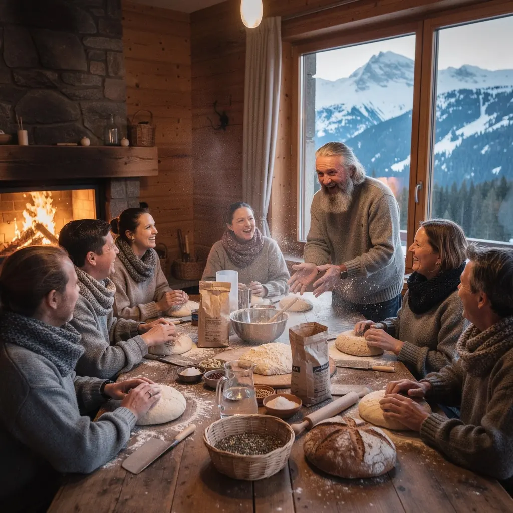 Detailaufnahme von einer handgefertigten Brotteigform.